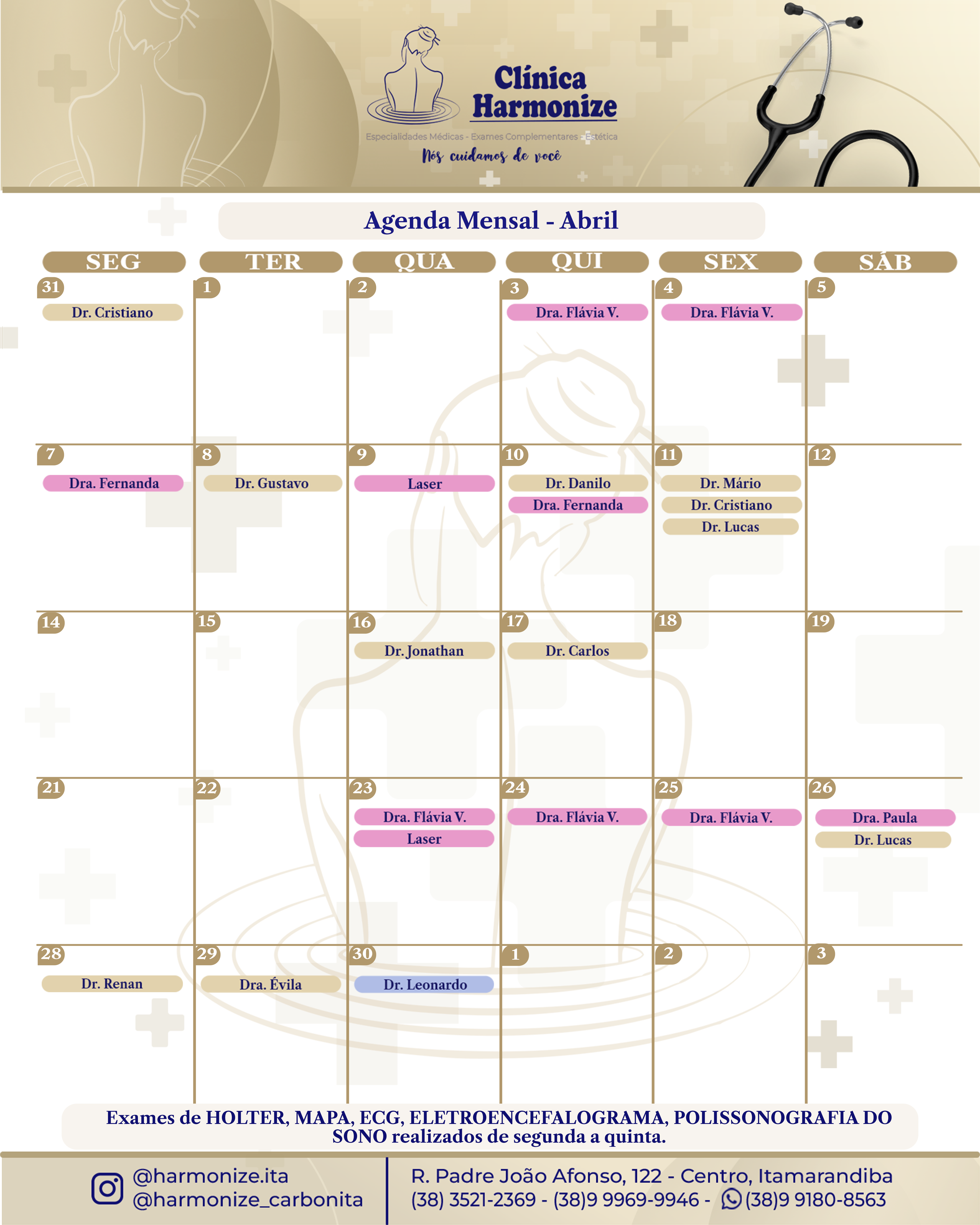 Agenda Mensal Abril 2025